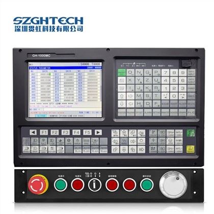 GH1000TC-2 is 2 Axis Lathe CNC Controller
1)Threading Cycle: Following Mode/Interpolate Mode<br /> 
2) Support Dual analog voltage(0~10V) & C-axis for Spindle servo(M800)<br />
3) Support Stepper/Increment/Absolute/EtherCAT/Powerlink Servo for Feeding Axes<br />